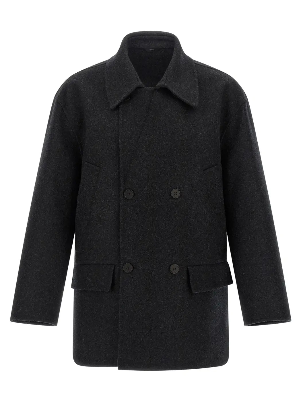Fendi Gray Virgin Wool Coat