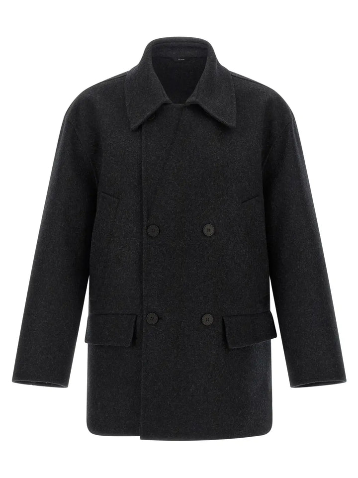 Fendi Gray Virgin Wool Coat