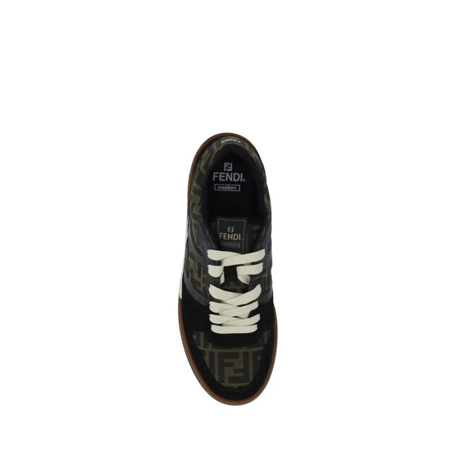 Fendi Multicolor Calf Leather Bos Taurus Low Top Sneakers