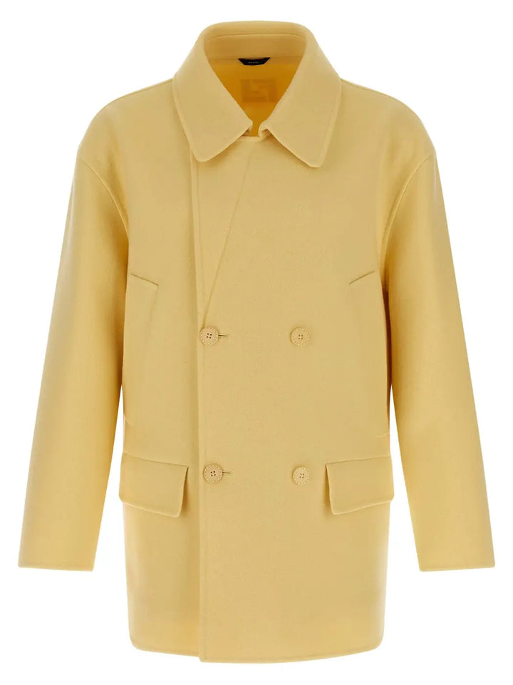 Fendi Multicolor Virgin Wool Coat