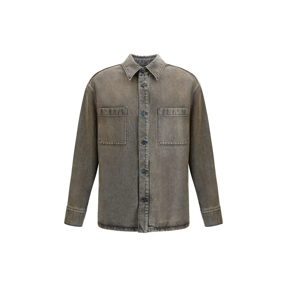 Fendi Overdyed Denim Shirt Bold Contemporary Style