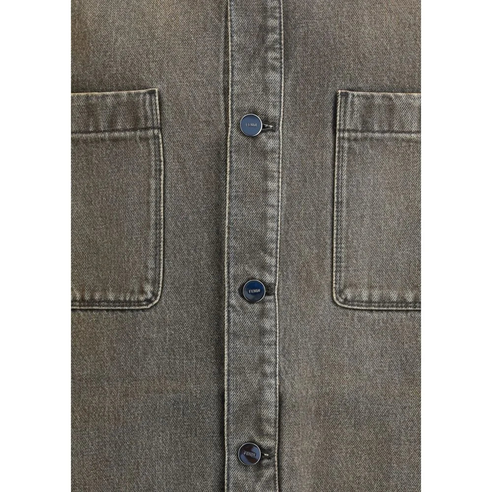 Fendi Overdyed Denim Shirt Bold Contemporary Style