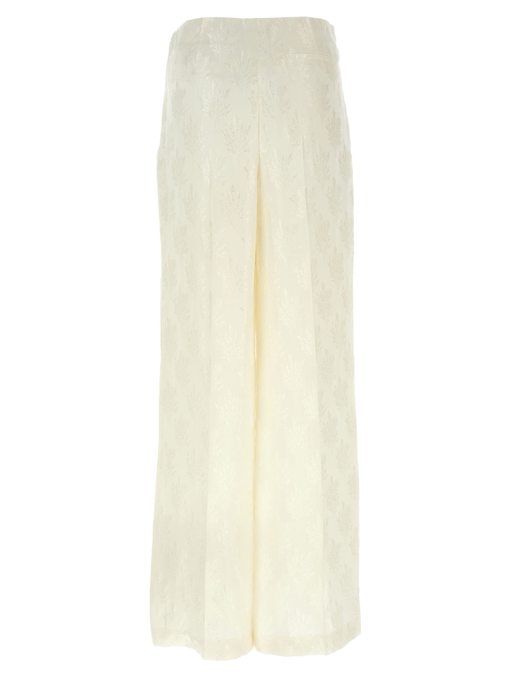 Fendi White Silk Casual Pants