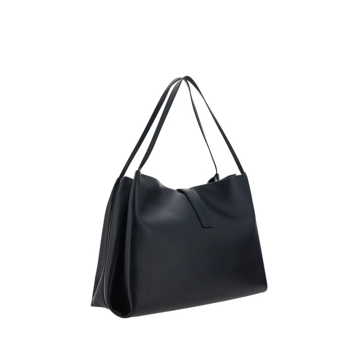 Ferragamo Black Calf Leather Bos Taurus Handbag