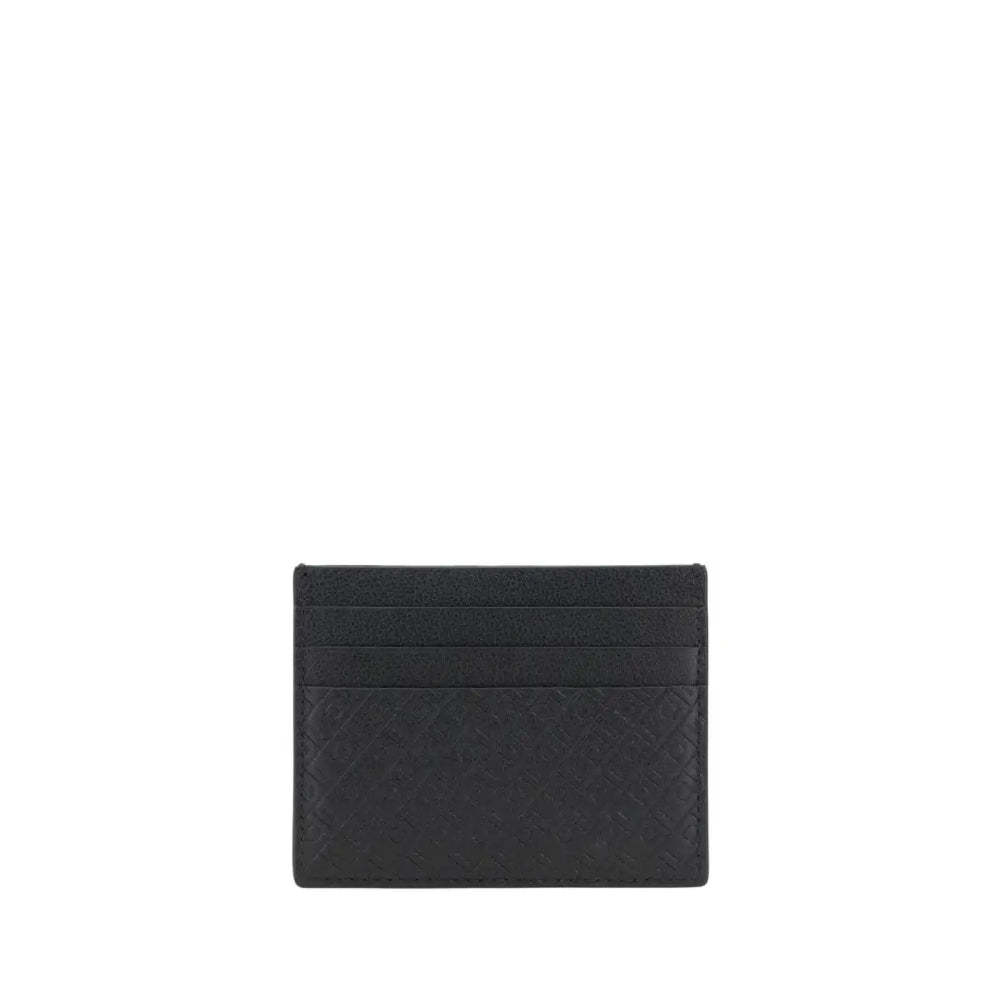 Ferragamo Black Calf Leather Bos Taurus Wallet