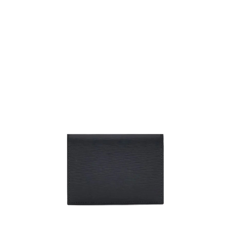 Ferragamo Black Calf Leather Bos Taurus Wallet