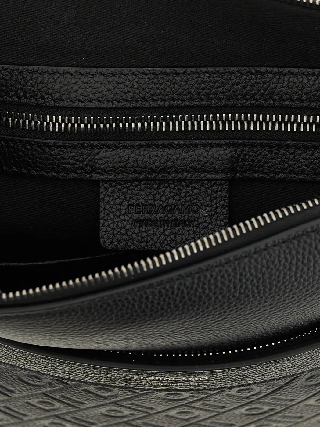 Ferragamo Black Calfskin Crossbody Bag