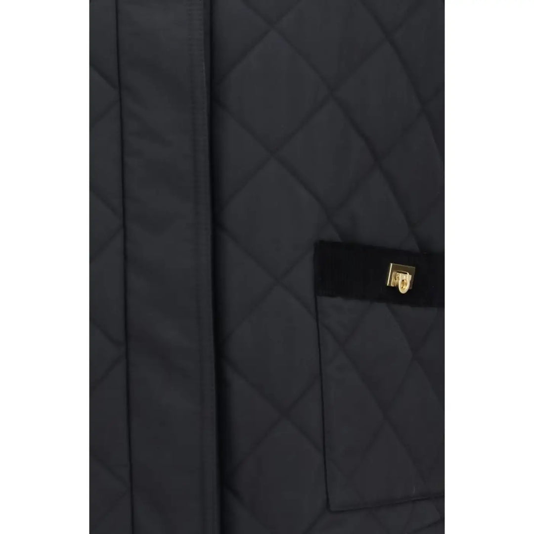 Ferragamo Black Cotton Full-length Jacket