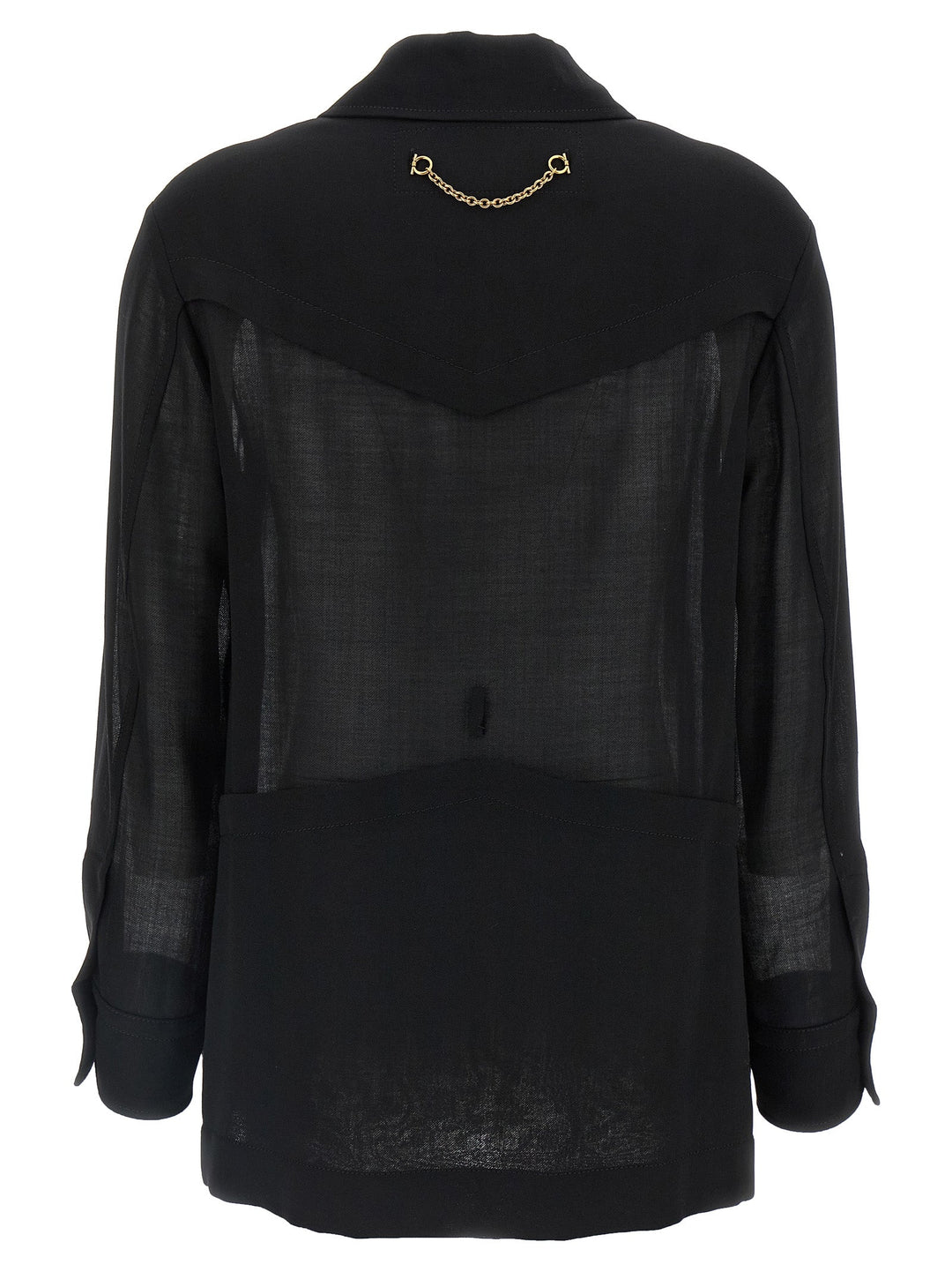 Ferragamo - Women’s Black Virgin Wool Blouse