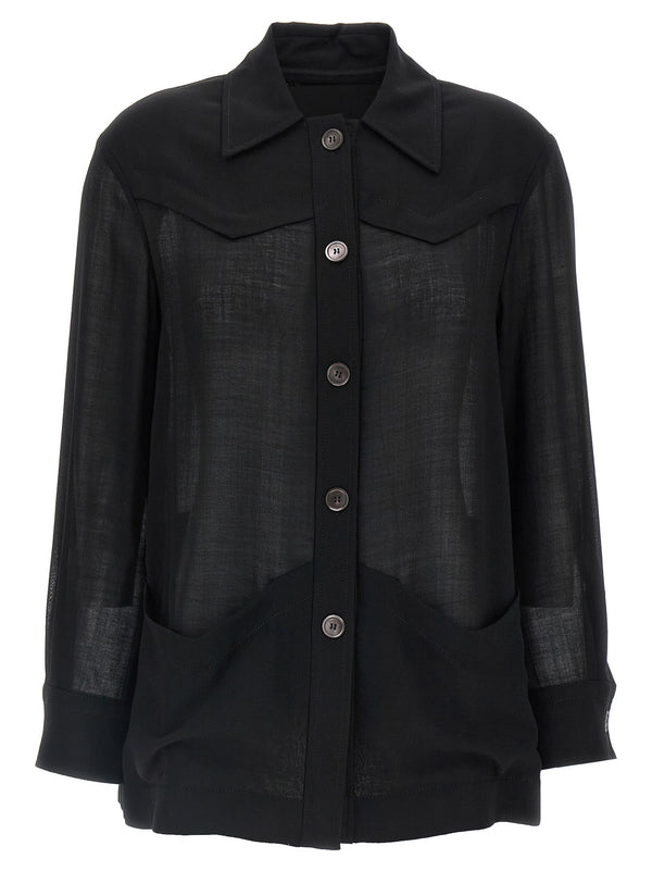 Ferragamo - Women’s Black Virgin Wool Blouse