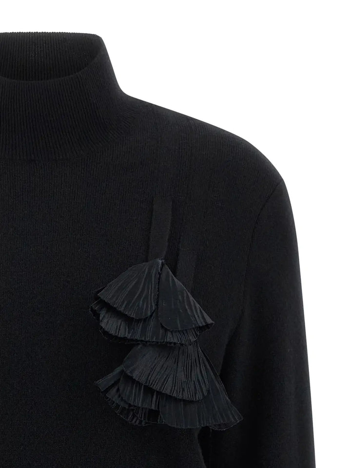 Women’s Ferragamo Black Virgin Wool Cardigan