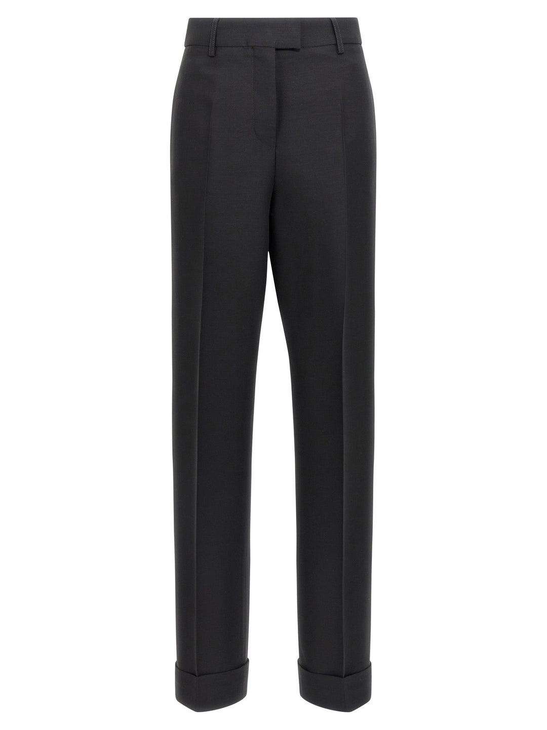 Ferragamo Black Viscose Dress Pants