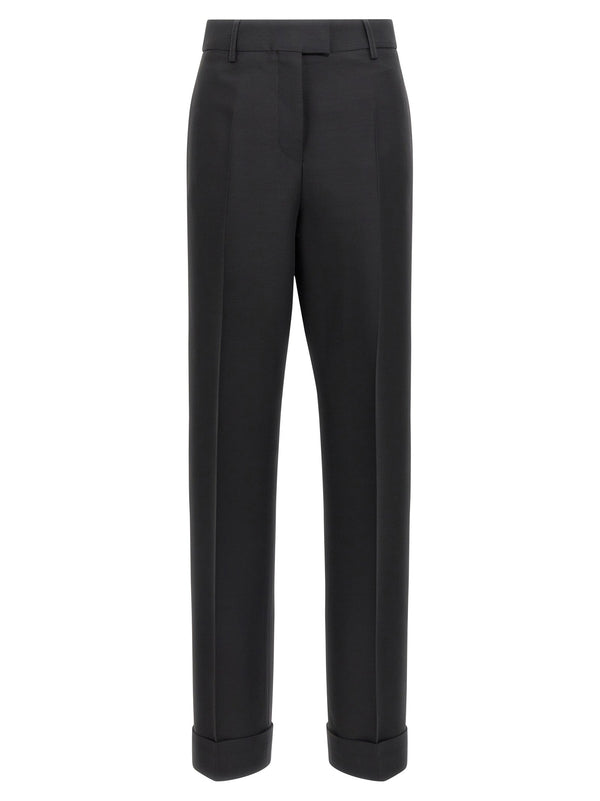 Ferragamo Black Viscose Dress Pants