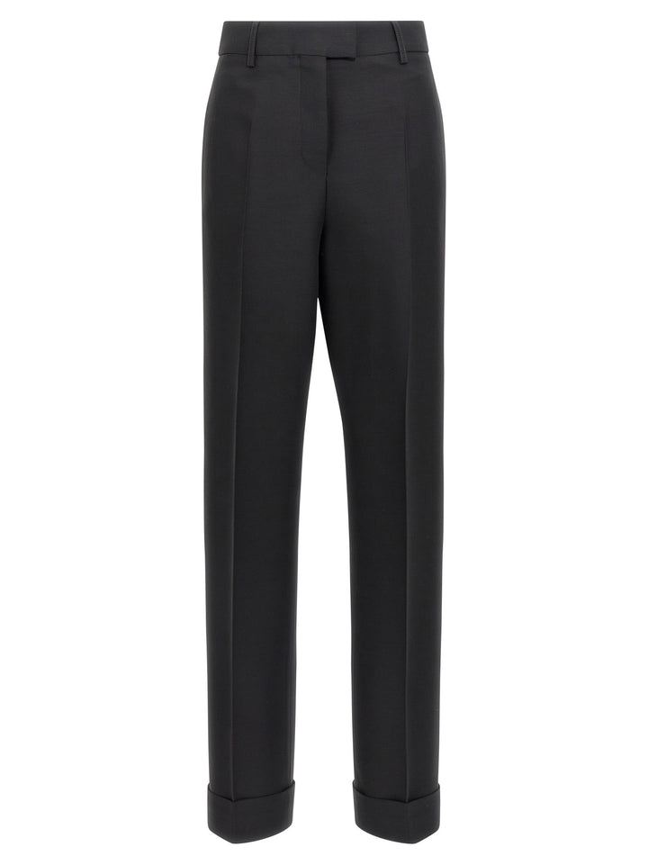 Ferragamo Black Viscose Dress Pants
