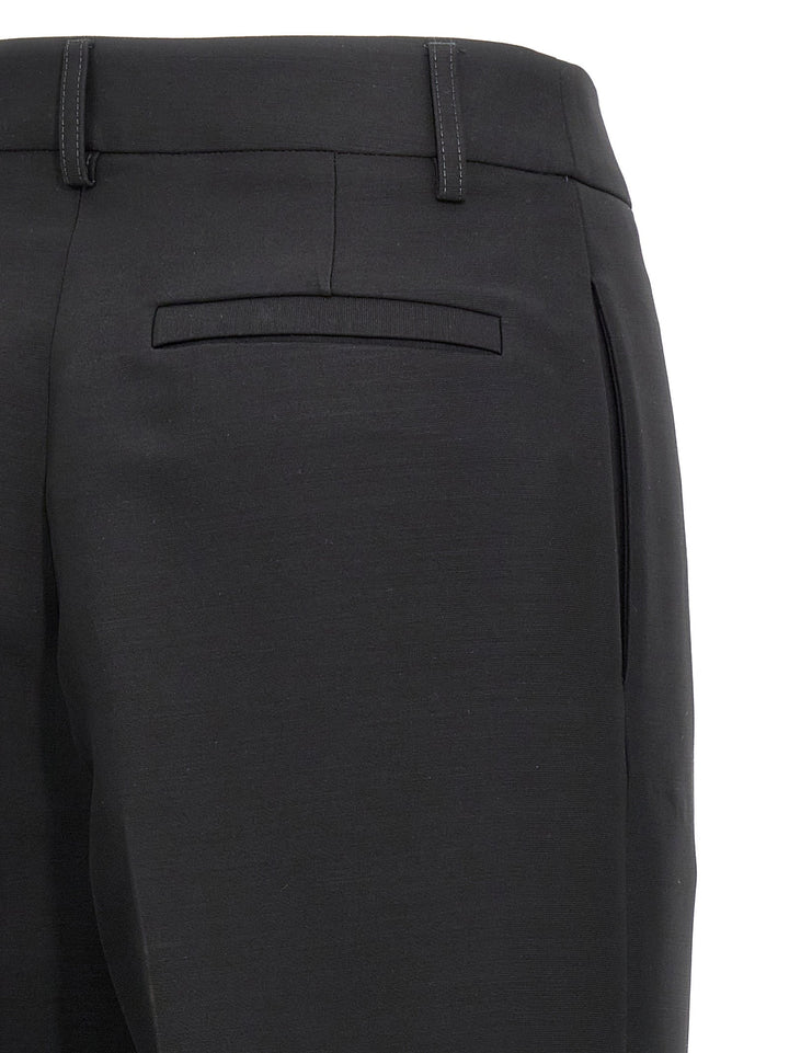 Ferragamo Black Viscose Dress Pants