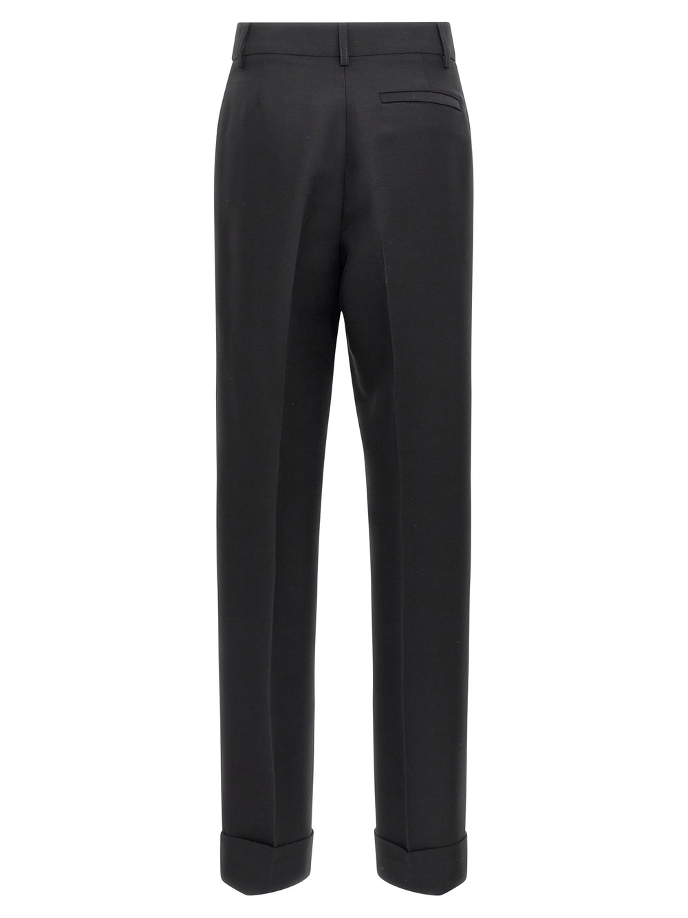 Ferragamo Black Viscose Dress Pants