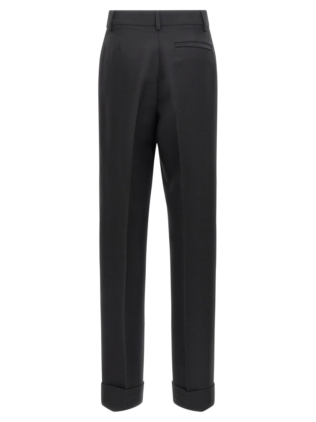 Ferragamo Black Viscose Dress Pants