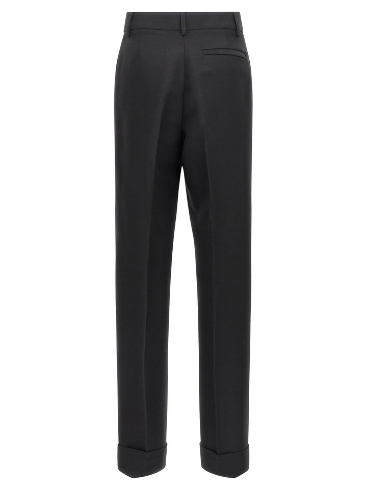 Ferragamo Black Viscose Dress Pants