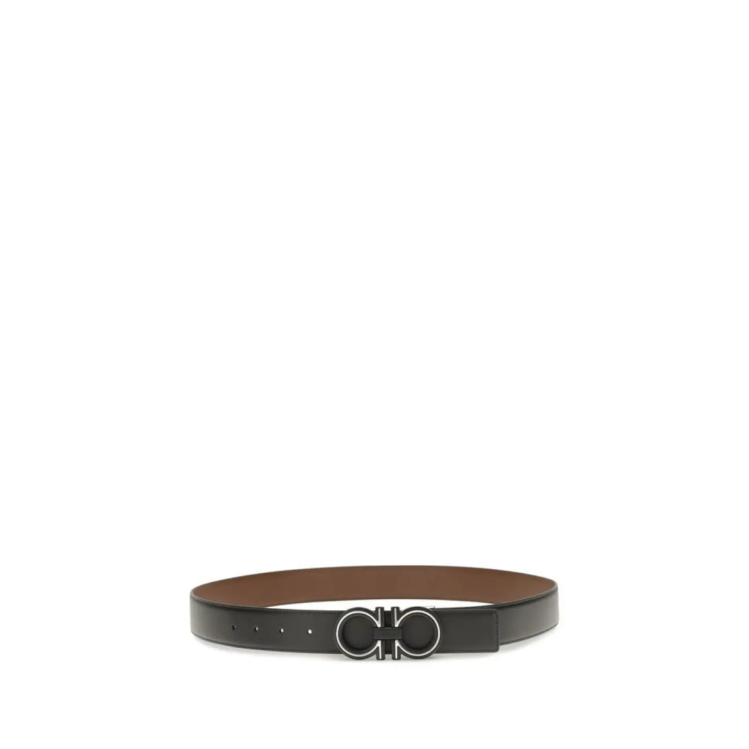 Ferragamo Blue Calf Leather Bos Taurus Regular Belt