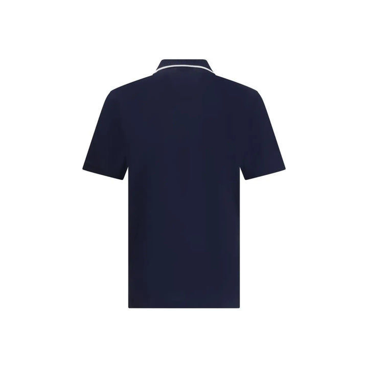 Ferragamo Blue Cotton Polo Shirt