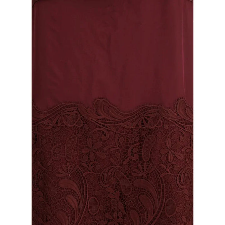 Ferragamo Bordeaux Silk Cocktail Dress