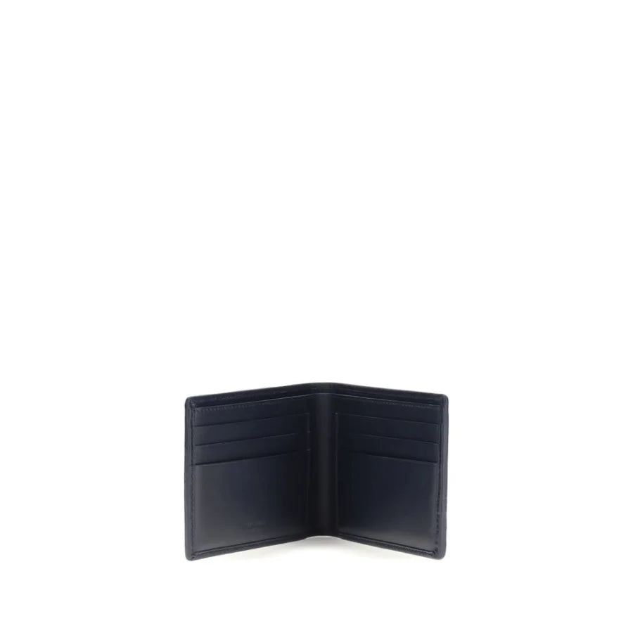 Ferragamo Gray Calf Leather Bos Taurus Wallet