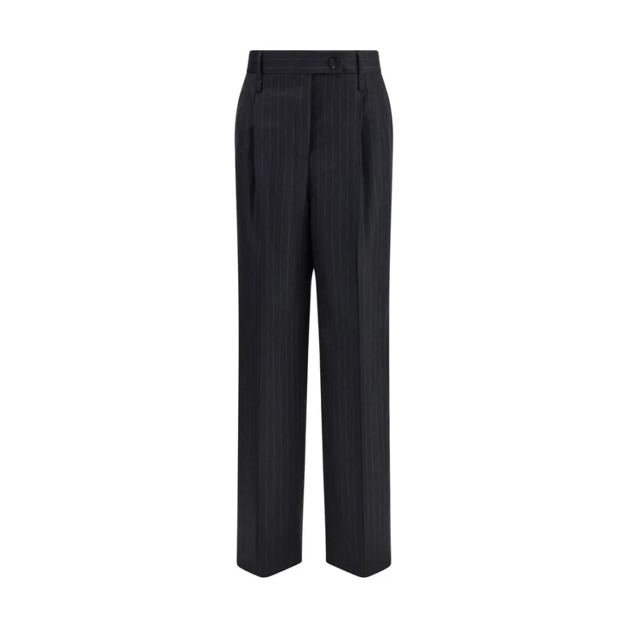 Ferragamo Gray Fleece Wool Casual Pants
