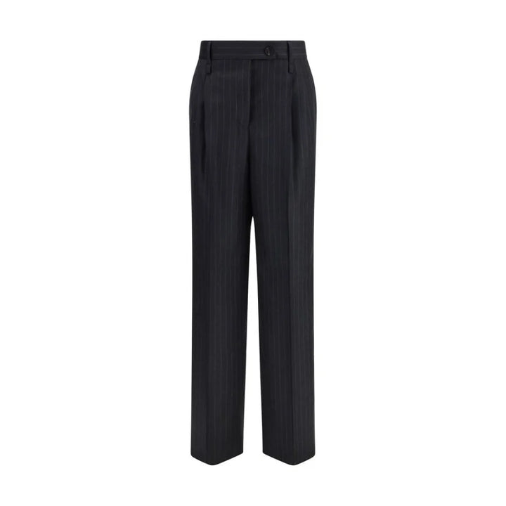 Ferragamo Gray Fleece Wool Casual Pants