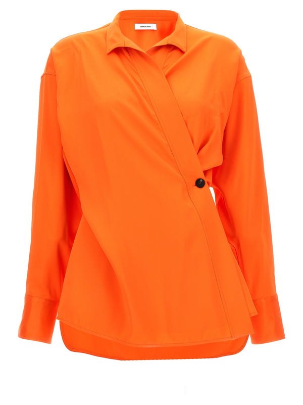 Ferragamo - Women’s Orange Viscose Blouse