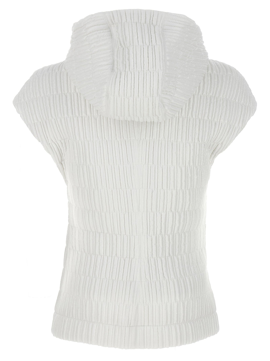 Ferragamo White Polyamide Sleeveless Jacket