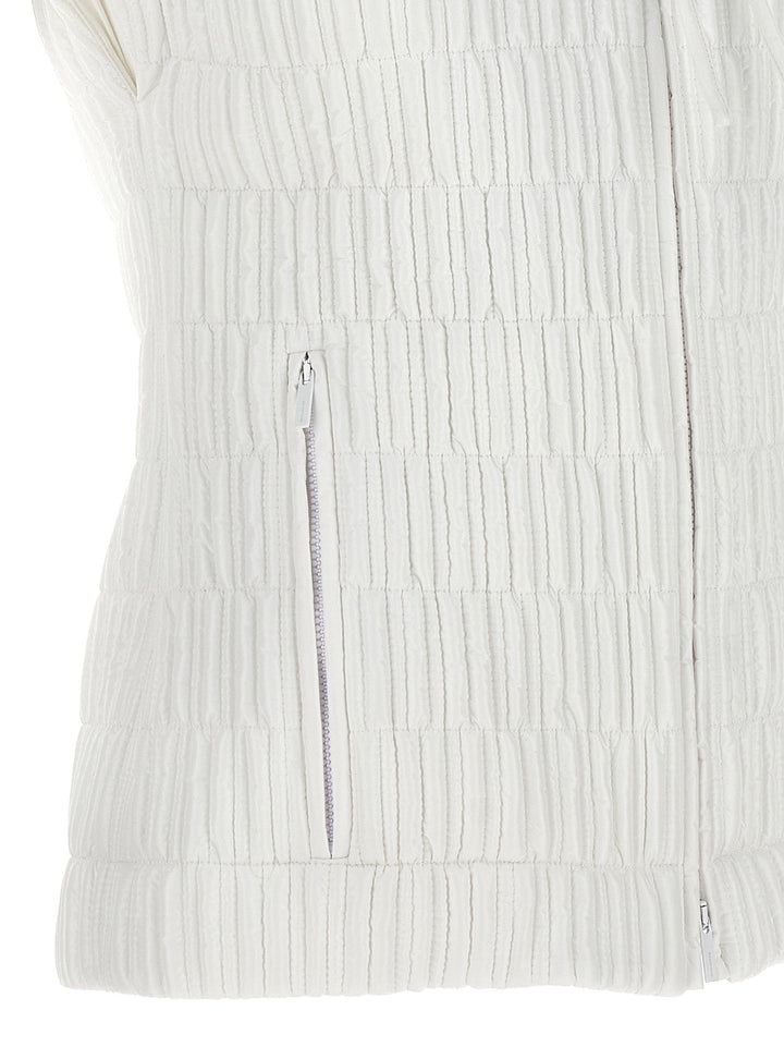 Ferragamo White Polyamide Sleeveless Jacket