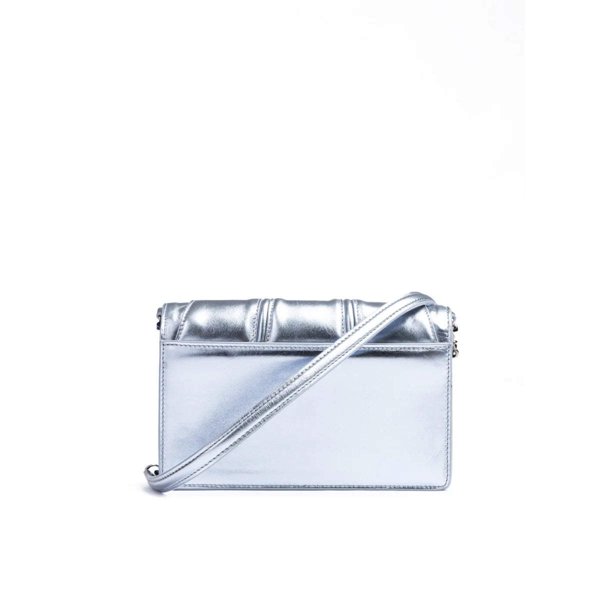 Ferrari Metal Light Blue Patent Leather Bag Italian Dream