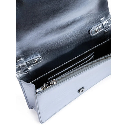 Ferrari Metal Light Blue Patent Leather Bag Italian Dream