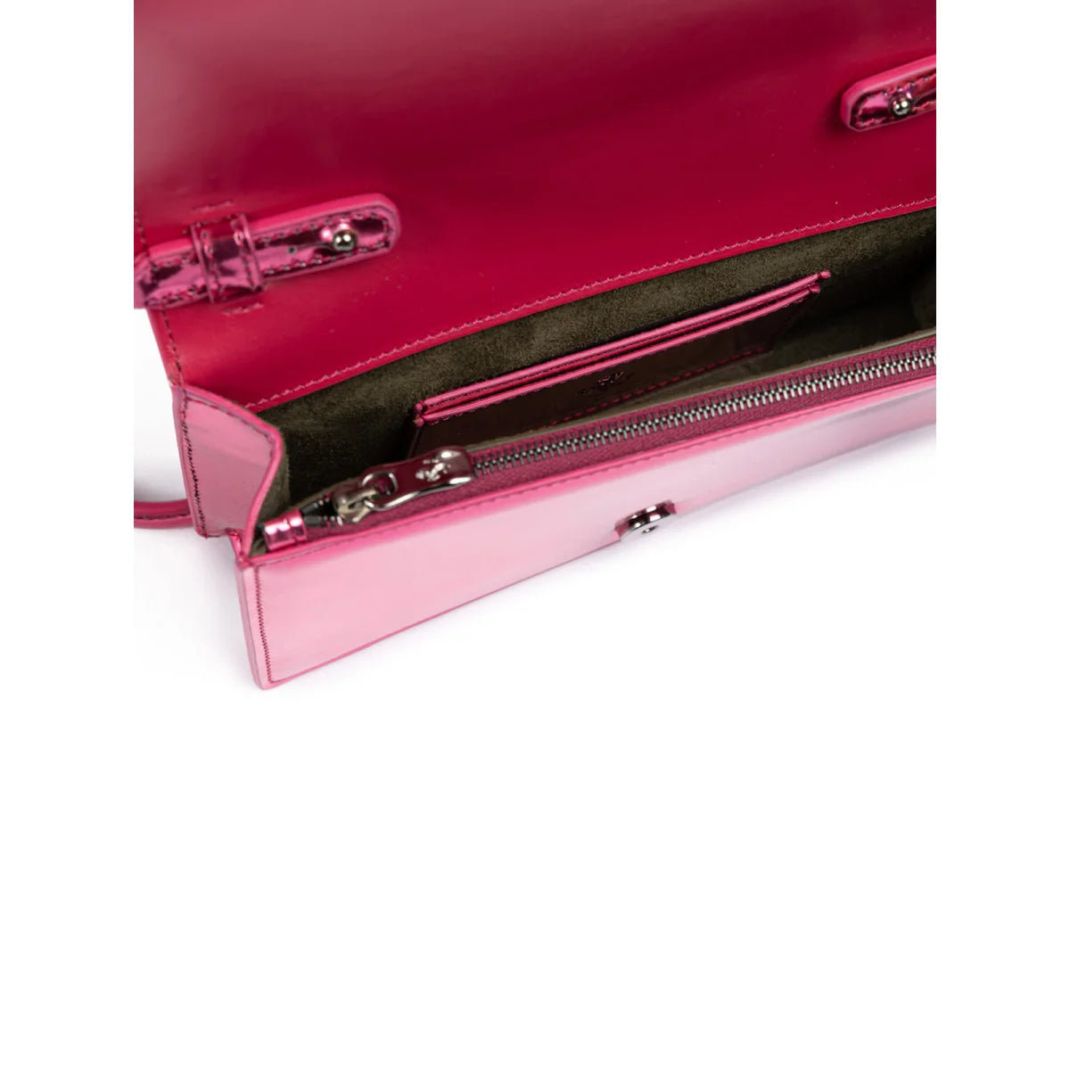 Ferrari Metal Pink Patent Leather Bag Italian Dream