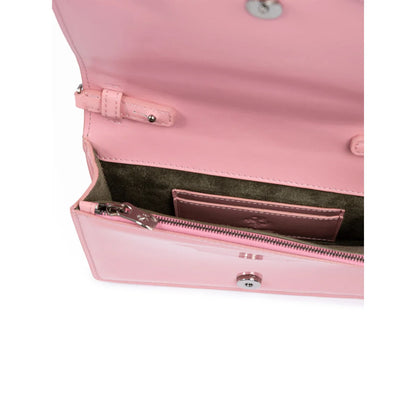 Ferrari Pink GT Patent Leather Bag with Chain Made in Italy