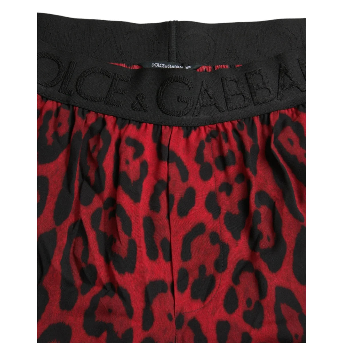 Fierce Red Leopard Print Bermuda Shorts Dolce Gabbana &