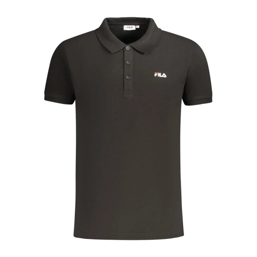 Fila Black Cotton Men Polo