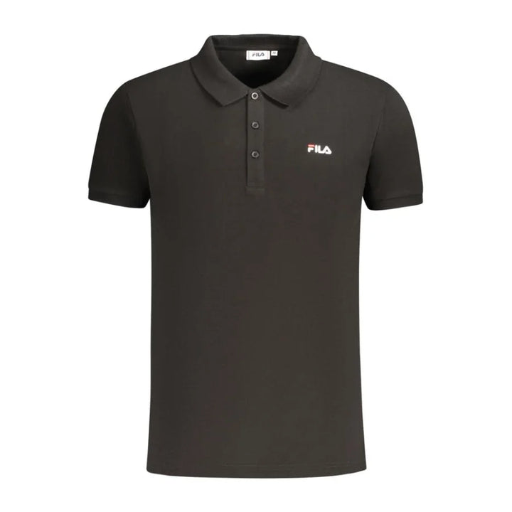 Fila Black Cotton Men Polo