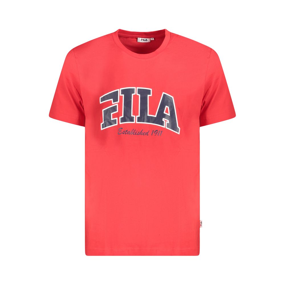 Fila Red Cotton Men T-shirt
