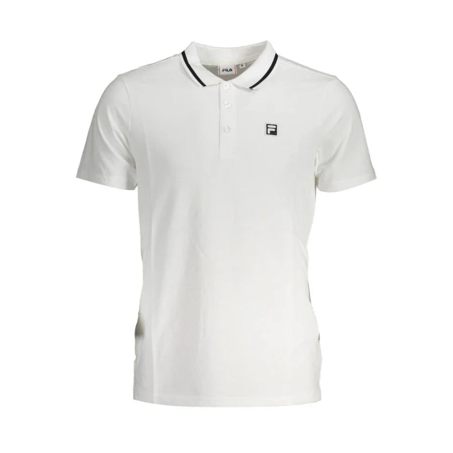 Fila White Cotton Mens Polo Shirt