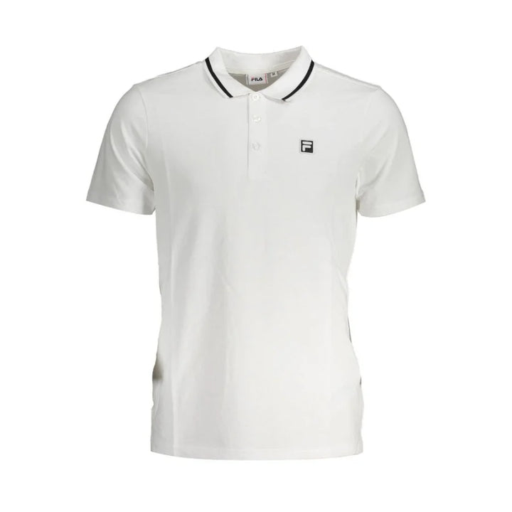 Fila White Cotton Mens Polo Shirt