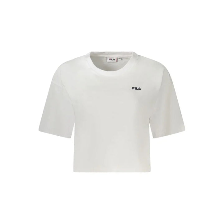 Fila White Organic Cotton Women T-Shirt