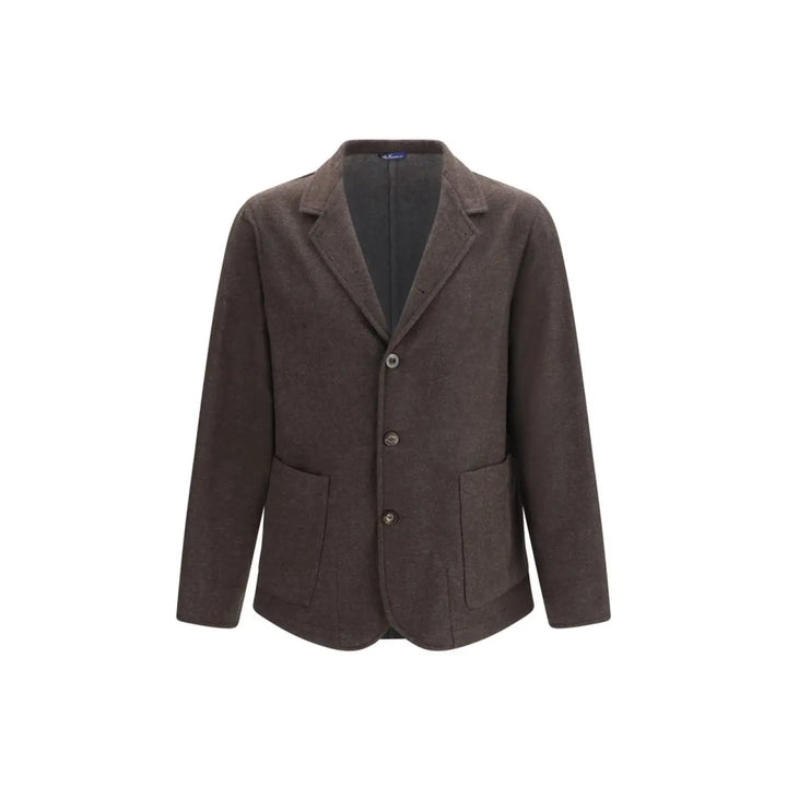 Finamore Brown Wool Oves Aries Full-length Jacket