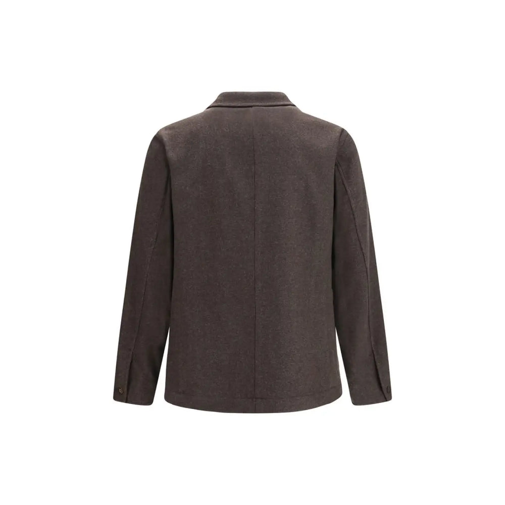Finamore Brown Wool Oves Aries Full-length Jacket