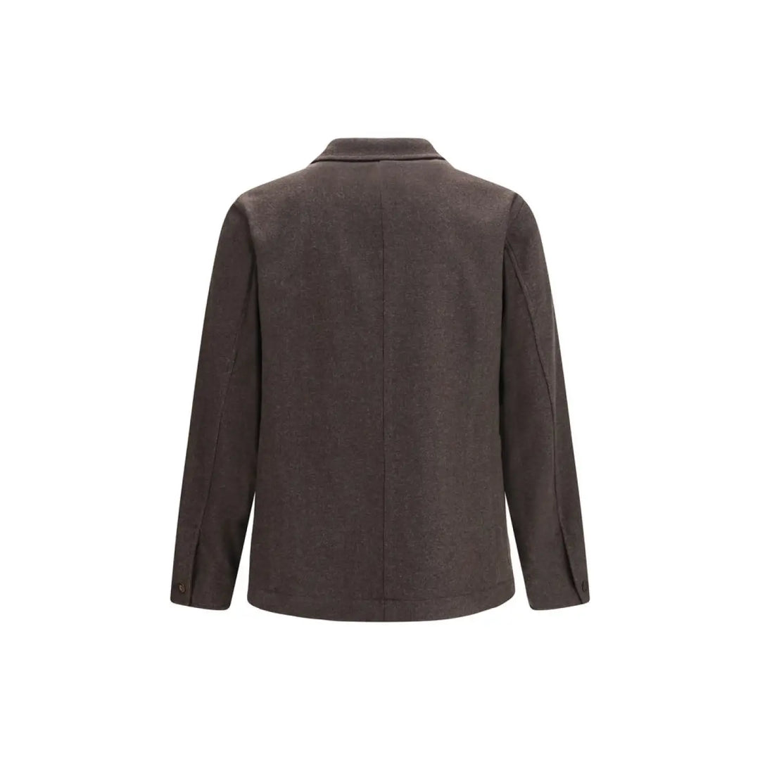Finamore Brown Wool Oves Aries Full-length Jacket