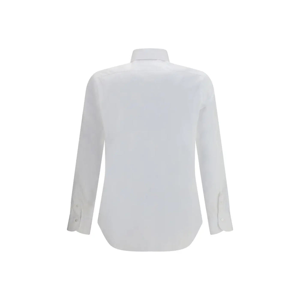 Finamore White Cotton Dress Shirt