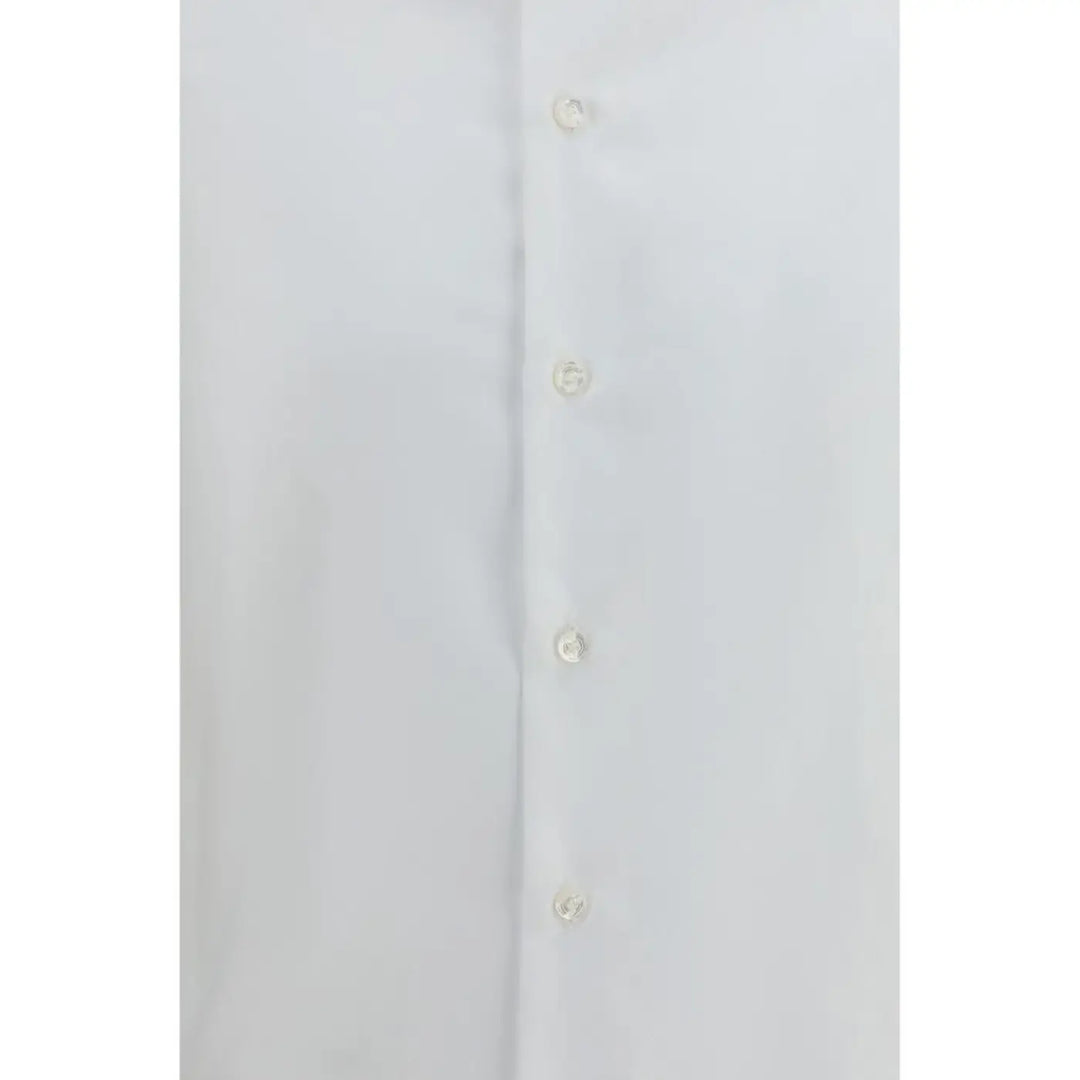 Finamore White Cotton Dress Shirt