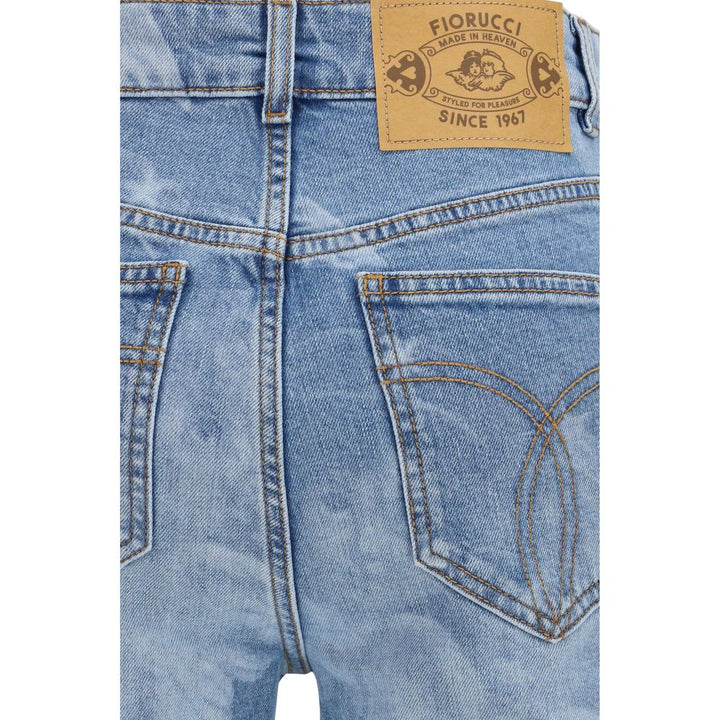 Fiorucci Blue Cotton Flared Jeans