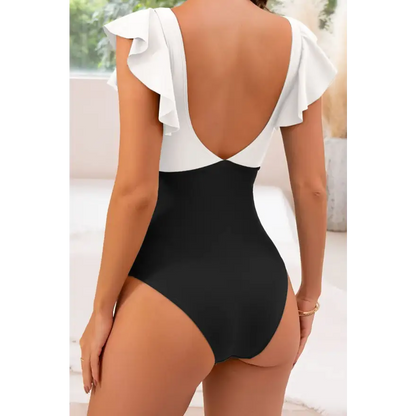 Flirty Flounce Sleeve Cutout Swimwear! Trendsi