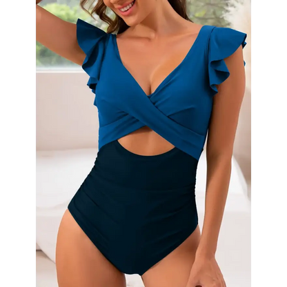 Flirty Flounce Sleeve Cutout Swimwear! Trendsi